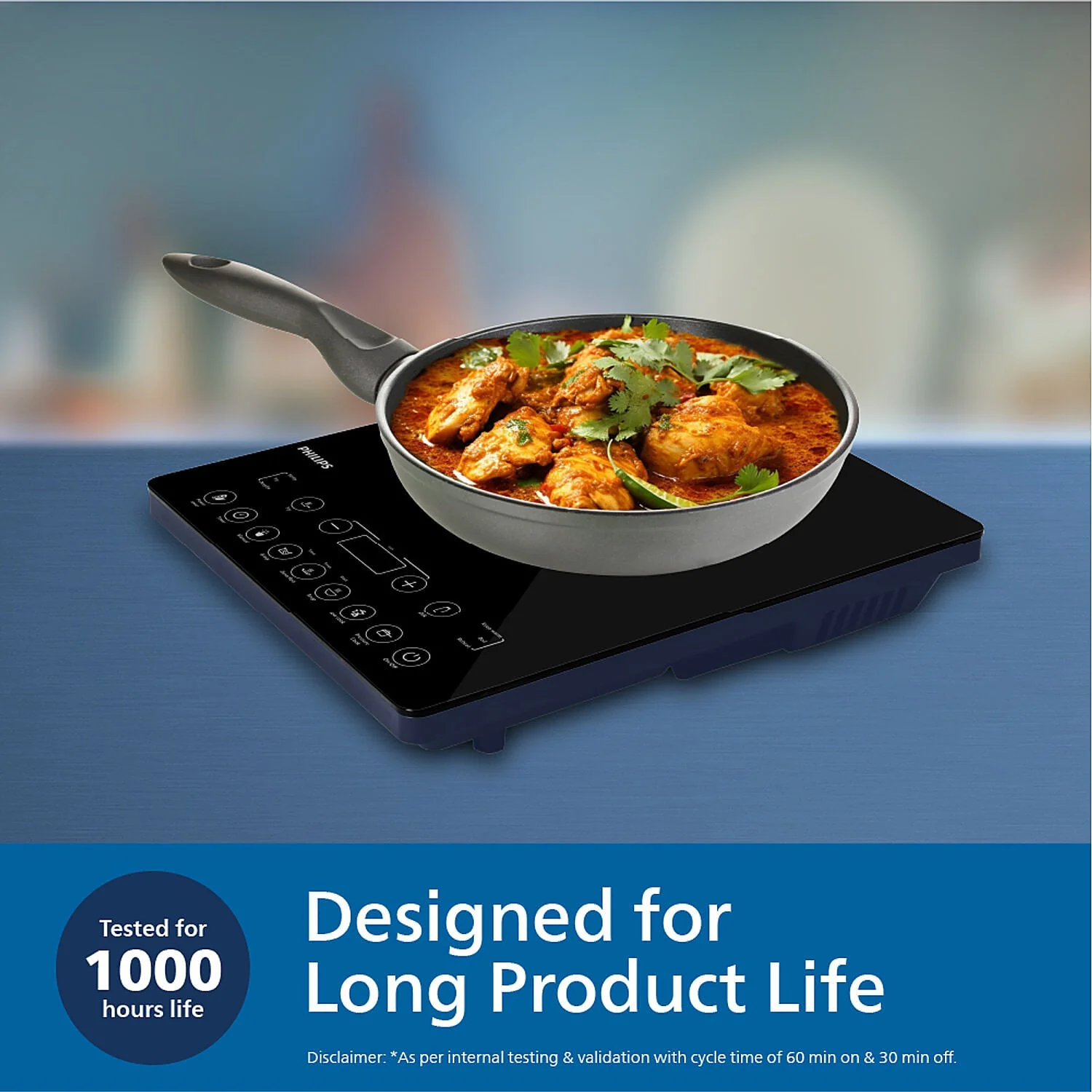 Philips 2100W Induction Cooktop with Triple MOV for 4kW surge protection and feather touch control - HD4995/00 - EMP - Image 2