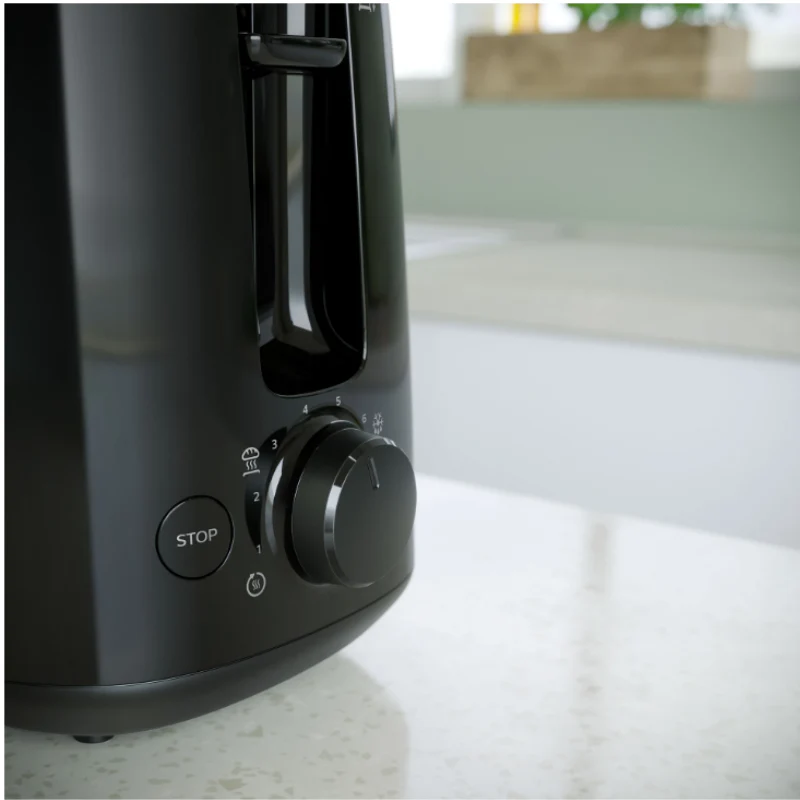 Philips 600 Watts 2-Slice Toaster with Integrated Bun Rack Black - HD2583/90 - EMP - Image 4