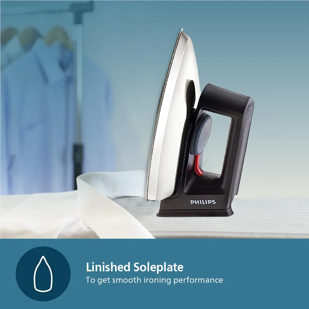 Philips Dry Iron 750W with linished soleplate - HD1134/28 - Image 3