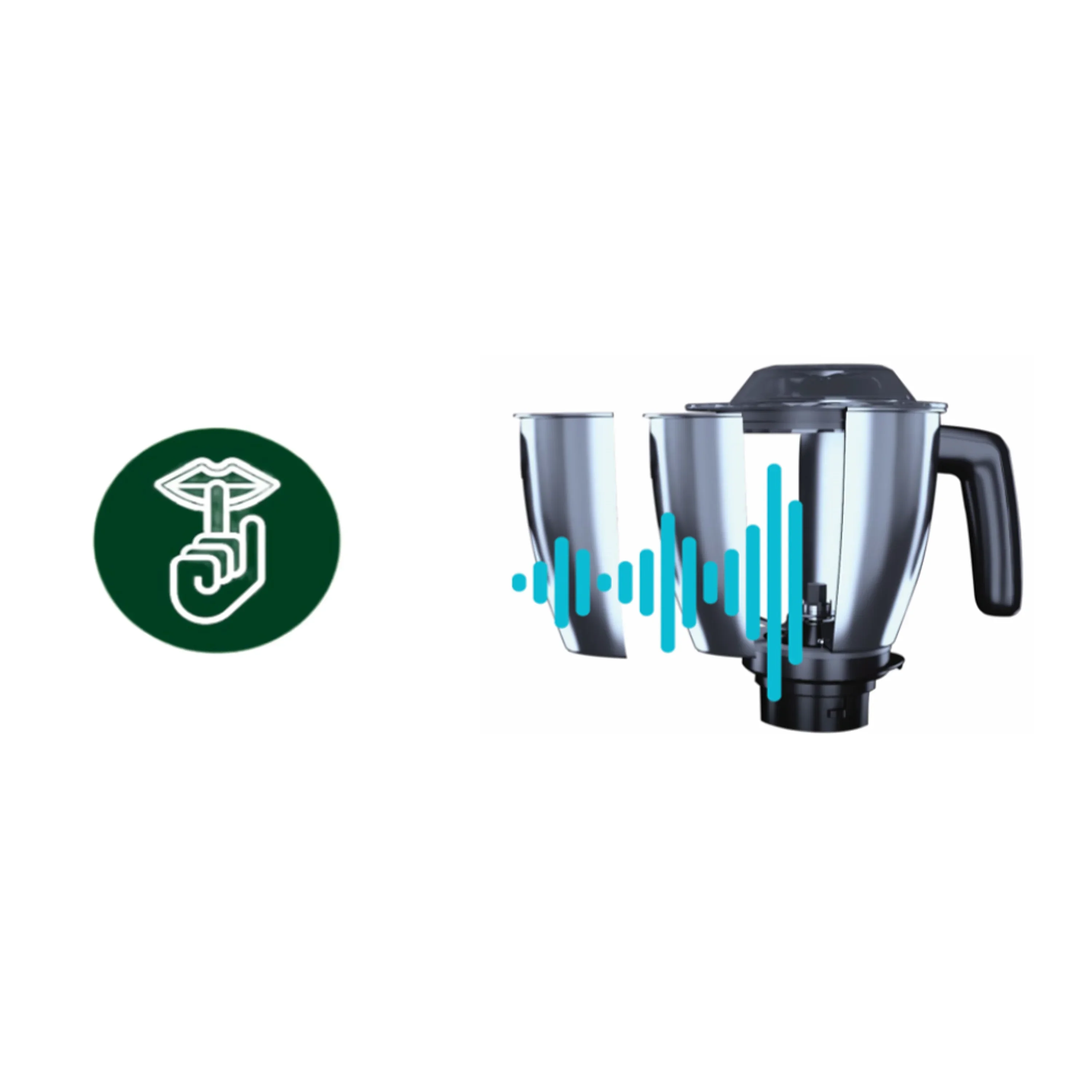 RefurbishedÃ‚Â Philips 1000 Watt 4 Jars Black Mixer Grinder with 5 Preset Modes - HL7778/00 - Image 3