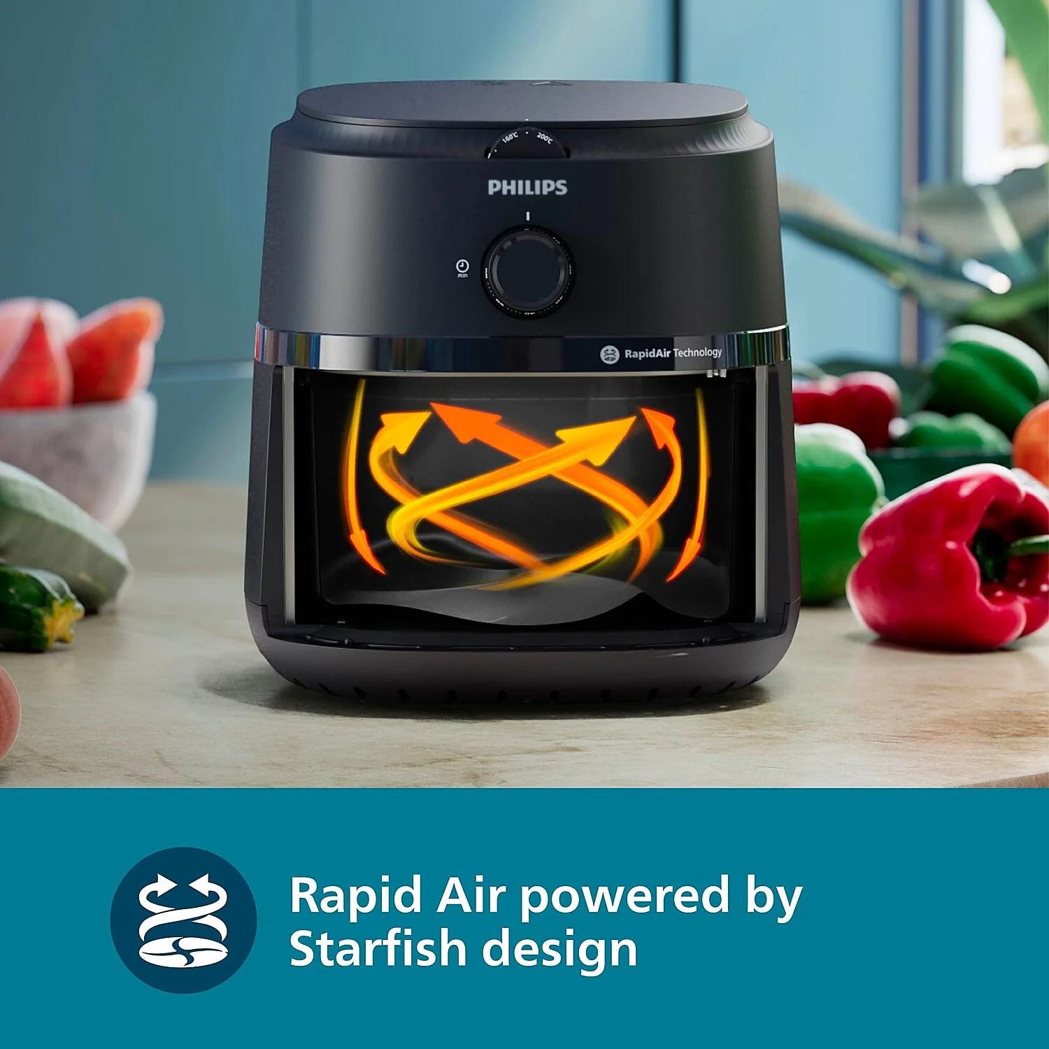 Refurbished Philips 4.2 Litre Airfryer with Rapid Air Technology - NA120/00 - Image 3