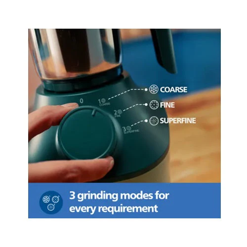Refurbished Philips 800 Watt Powerful motor mixer grinder with MicroGrind Technology in Green colour - HL7773/02 - Image 6