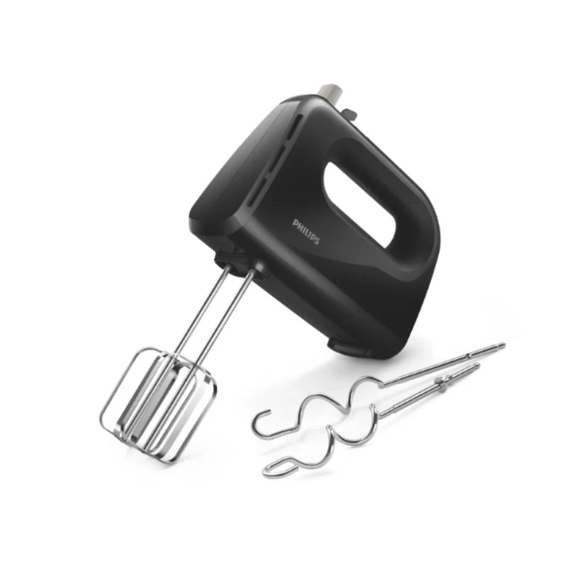 Refurbished Philips Daily Hand Mixer 300W 5 Speed Black - HR3705/10